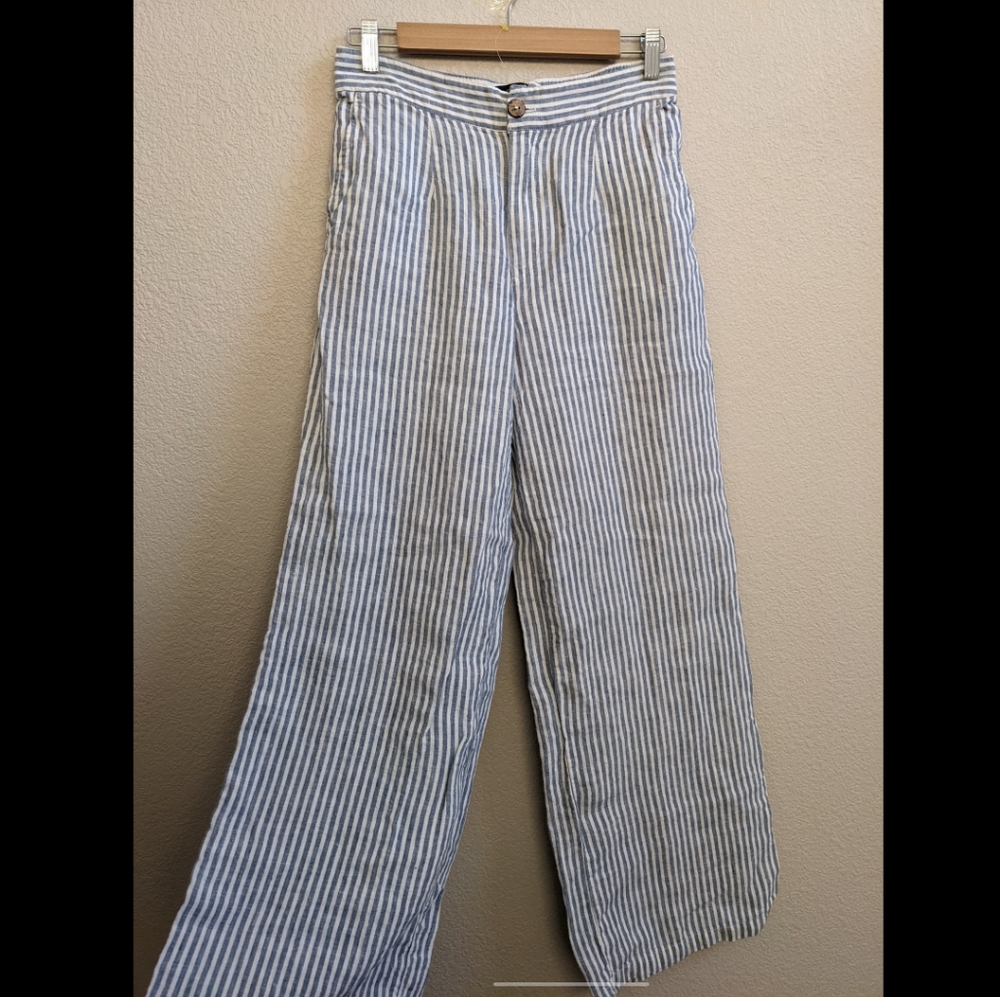 Tahari striped wide leg pants